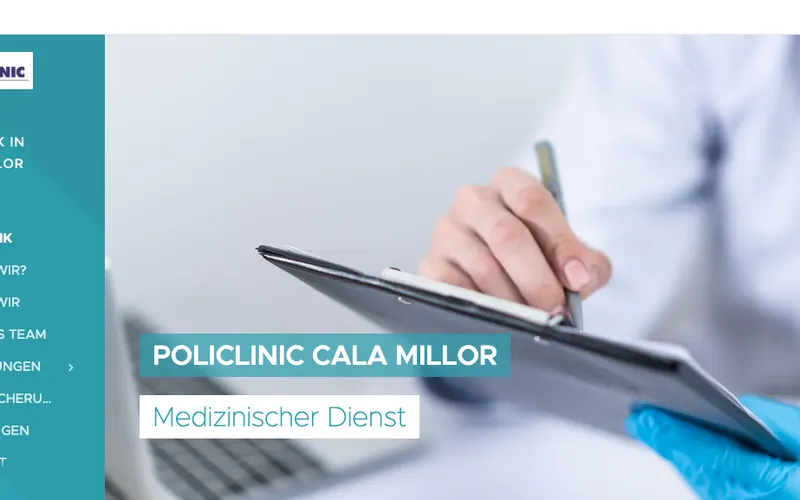 Deutscher Arzt Mallorca: Policlinic Cala Millor – Website-Ansicht