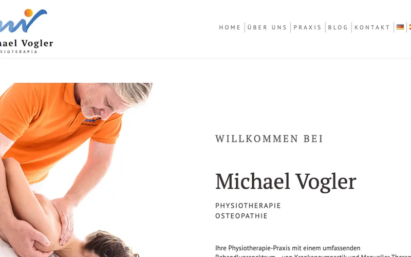 Sportorthopäde Mallorca: Michael Vogler Fisioterapia – Website-Ansicht