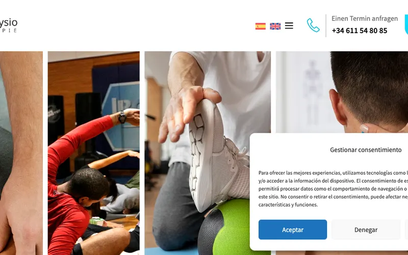 Sportorthopäde Mallorca: ProPhysioTherapie – Website-Ansicht