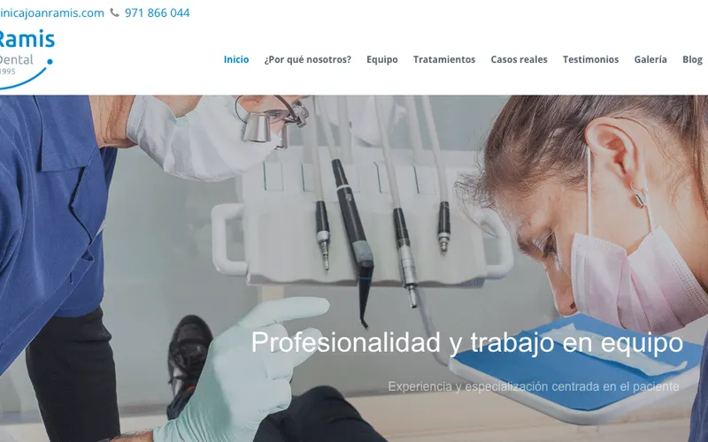 Zahnarzt Mallorca: Clínica Dental Dr. Joan Ramis Matas – Website-Ansicht