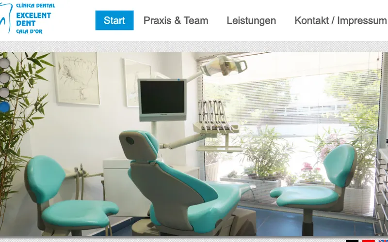 Zahnarzt Mallorca: Excelent Dent – Website-Ansicht